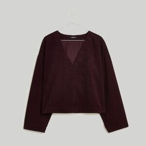 Madewell Deep Burgundy V-Neck Top